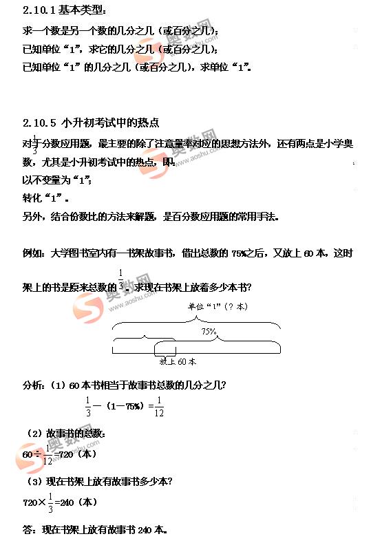 小学奥数知识点汇编大全之二(分数、百分数问题)2