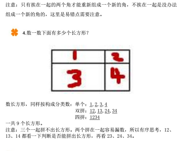 一年级数学知识点：有趣的平面图形6