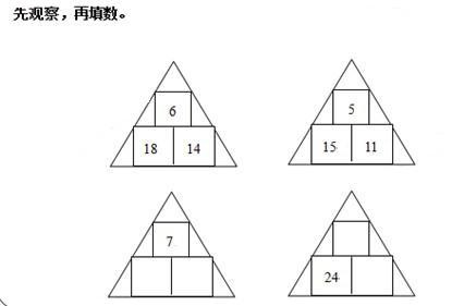 三年级奥数(找规律)每日一题及答案：观察三角形1