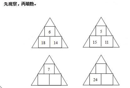 三年级奥数(找规律)每日一题及答案:观察三角形1