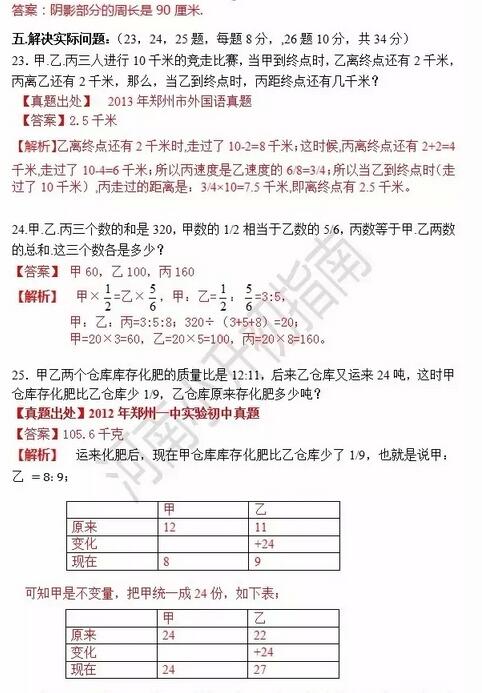 2016郑州1月23日k6第二轮数学卷子解析9