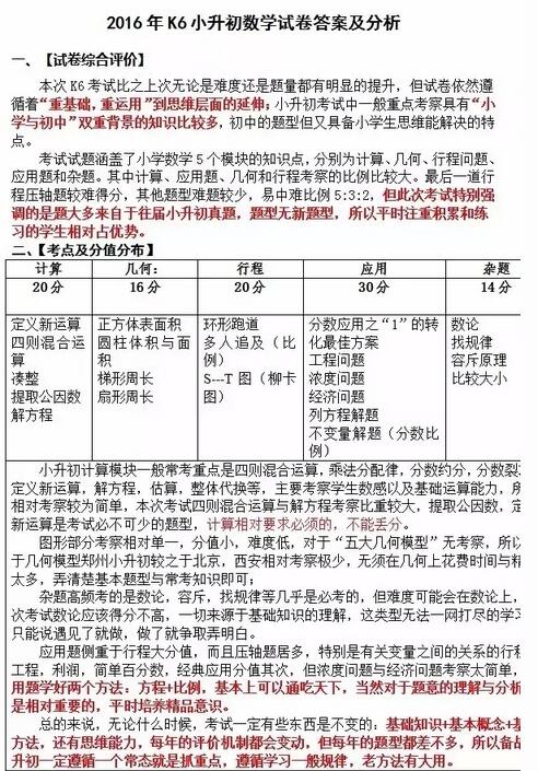 2016郑州1月23日k6第二轮数学卷子解析1
