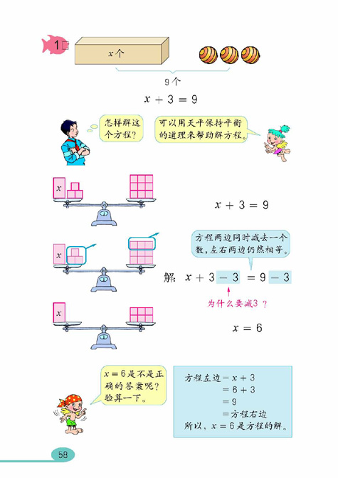 人教版数学五年级上册课本：简易方程15